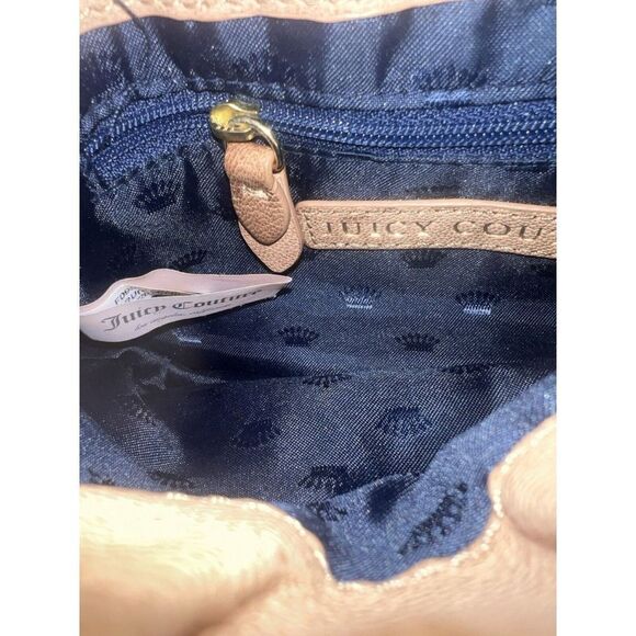 Juicy Couture Brown Goat Leather Fringe Crossbody Purse - Picture 12 of 13